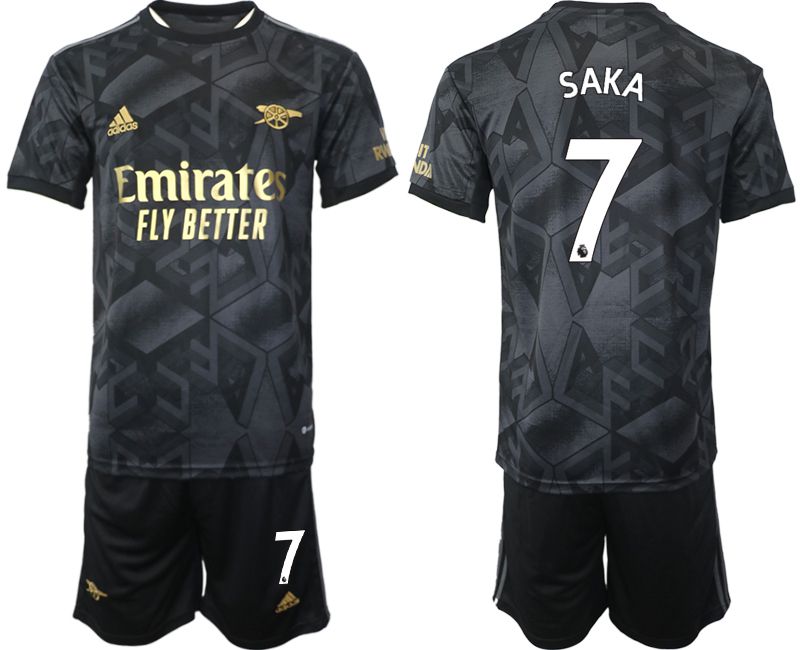 Men 2022-2023 Club Arsenal away black #7 Soccer Jersey->arsenal jersey->Soccer Club Jersey